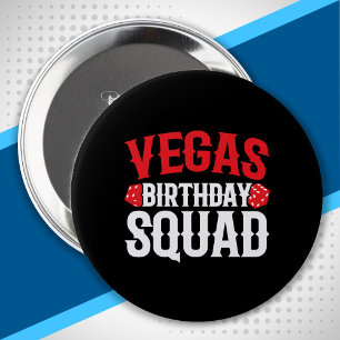 Las Vegas Birthday Party - Matching Vegas Squad 10 Cm Round Badge
