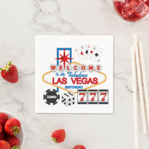 Las Vegas Birthday party paper napkins