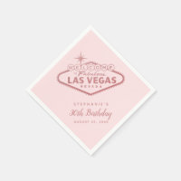 Las Vegas Birthday Sign Rose Gold Pink Party