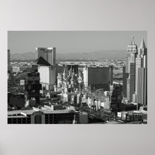 Las Vegas Black and White Photo Poster