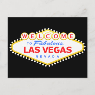 Las Vegas Black Postcard