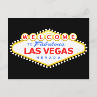 Las Vegas Black Postcard