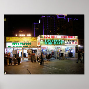 Las Vegas Blvd. Tourist Shops Poster Print