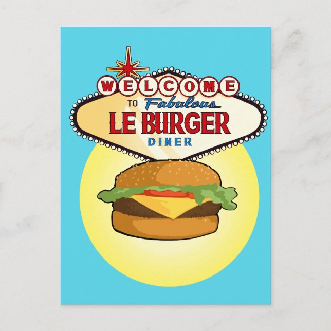 Las Vegas Burger Diner Postcard (Front)