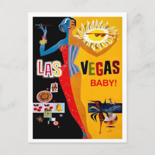 Las Vegas, Casino Collage, vintage travel postcard