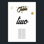 Las Vegas Casino Destination Wedding Gold  Table Number<br><div class="desc">A unique hand drawn Las Vegas Casino themed wedding design. A modern destination Las Vegas, Nevada wedding theme featuring playing cards, casino gambling themed illustrations. A faux gold Las Vegas wedding Table Number card design ideal for casino themed weddings. Matching wedding invitations and other stationery items are also available. Customise...</div>