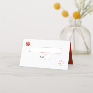 Las Vegas Casino Destination Wedding Red Place Card