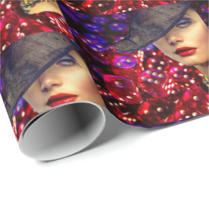 Las Vegas Casino Dice Lady Luck Wrapping Paper
