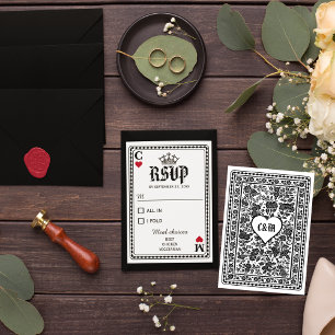 Las Vegas Casino Playing Card Wedding RSVP