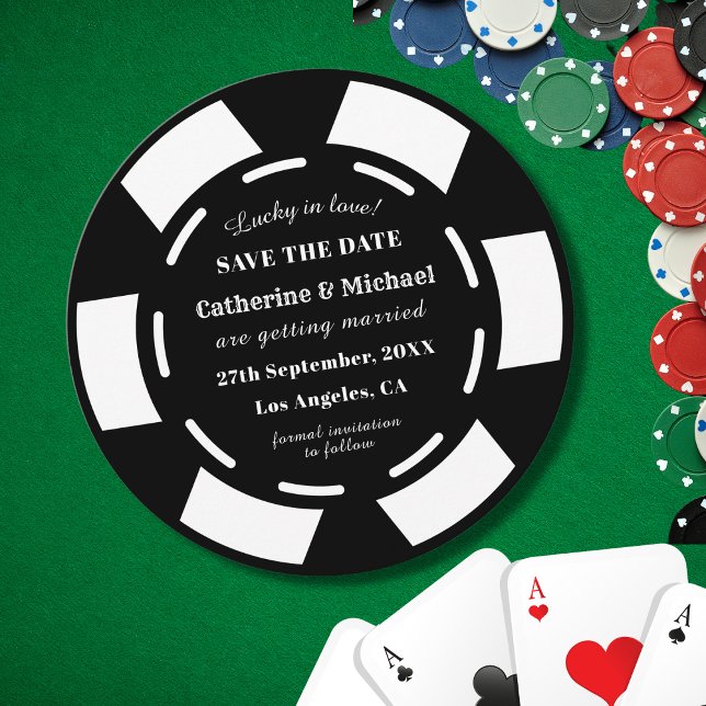 Las Vegas Casino Poker Chip Wedding Save The Date (Creator Uploaded)