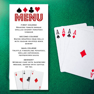 Las Vegas Casino Poker Wedding Menu