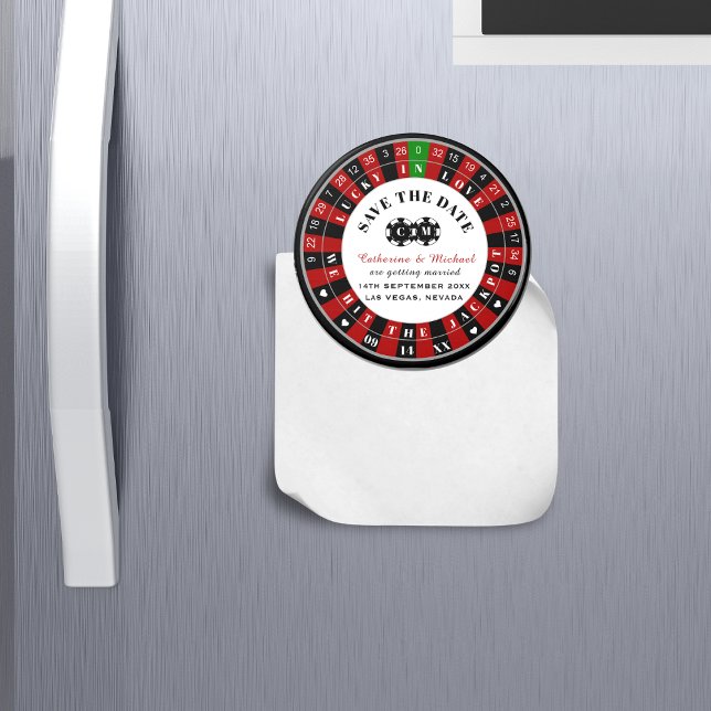 Las Vegas Casino Roulette Wheel Save The Date Magnet (Creator Uploaded)