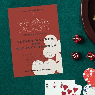 Las Vegas Casino Skyline Wedding Invitation