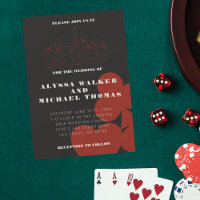 Las Vegas Casino Skyline Wedding Invitation
