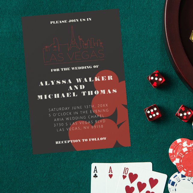 Las Vegas Casino Skyline Wedding Invitation (Creator Uploaded)