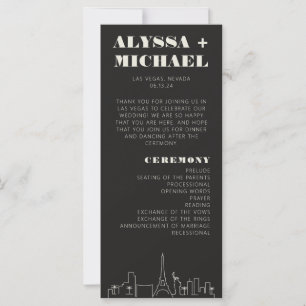 Las Vegas Casino Skyline Wedding Program