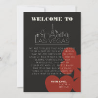 Las Vegas Casino Skyline Wedding Welcome Itinerary