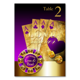 Las Vegas Casino Table Card ASK FOR NAMES IN CHIPS