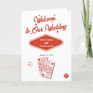 Las Vegas Casino  Wedding Order of Service Programme