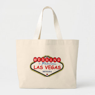 Las Vegas Cherry Red Wedding Tote Bag, cherry logo