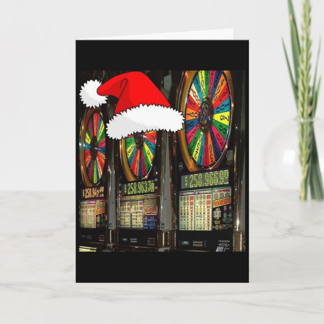 Las Vegas Christmas Slots Holiday Card (Front)