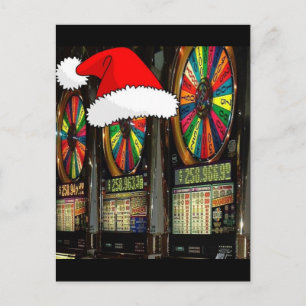 Las Vegas Christmas Slots Holiday Postcard