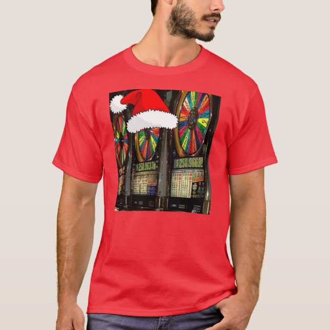 Las Vegas Christmas Slots T-Shirt (Front)