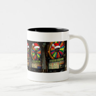 Las Vegas Christmas Slots Two-Tone Coffee Mug