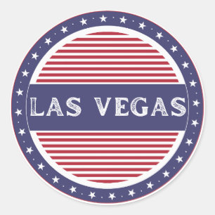 Las Vegas City Pride Emblem – American Identity Classic Round Sticker
