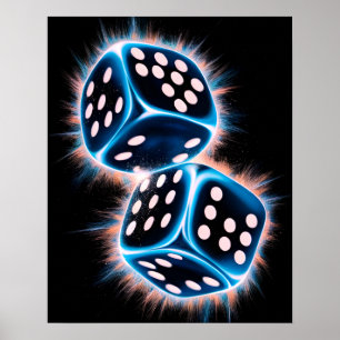 Las Vegas colorful Dice Poster