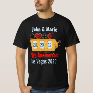 Las Vegas Couple Anniversary Celebrating Custom T-Shirt