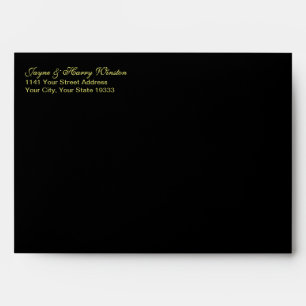 Las Vegas Deluxe Black A7 envelope w/Gold interior