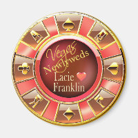 Las Vegas Deluxe Coral Peach Casino Chip Favour