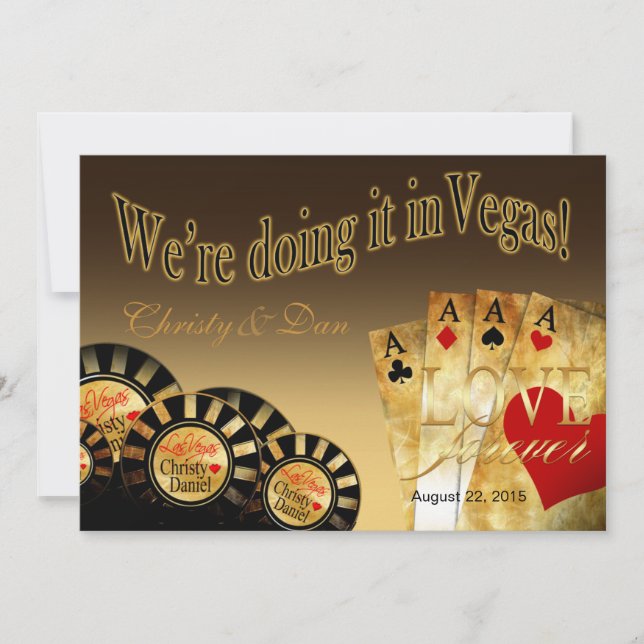 Las Vegas Deluxe Wedding | sand Invitation (Front)