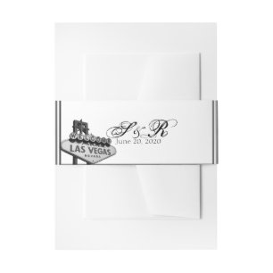 Las Vegas Destination Wedding Belly Band Invitation Belly Band