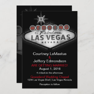 Las Vegas Destination Wedding Invitation