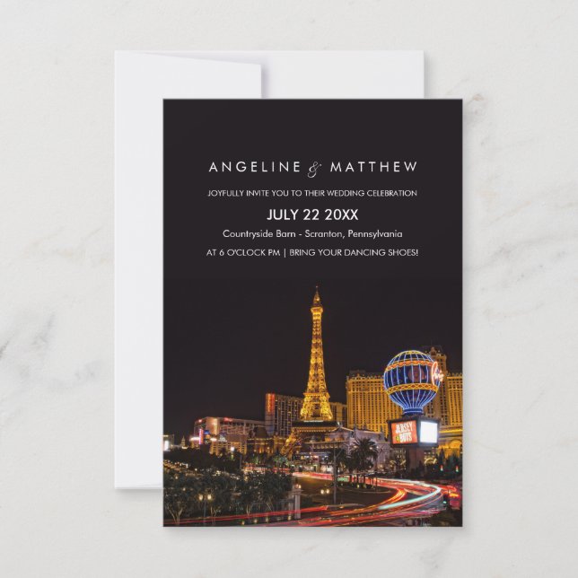 Las Vegas Destination Wedding Invitation (Front)