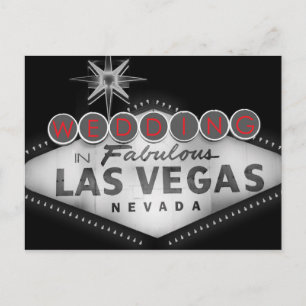 Las Vegas Destination Wedding RSVP Invitation Postcard