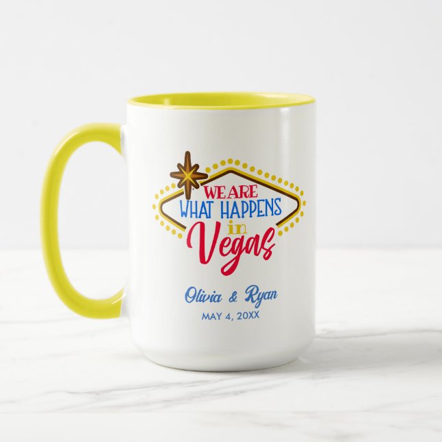 Las Vegas Destination Wedding Sunday Brunch Custom Mug (Left)