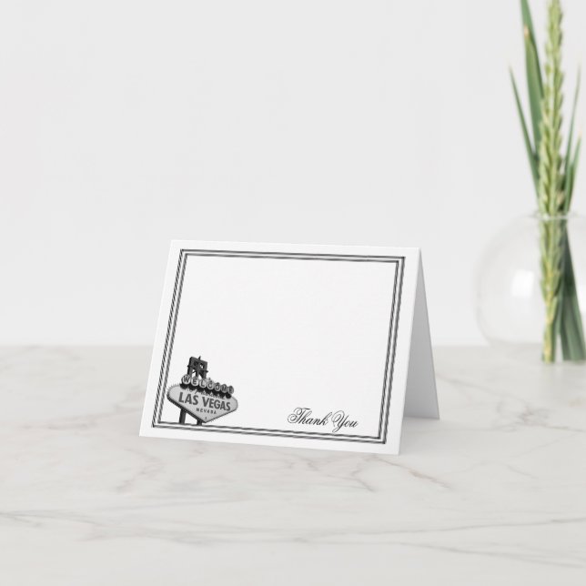 Las Vegas Destination Wedding Thank You Card (Front)