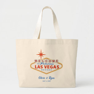Las Vegas Destination Wedding Welcome  Large Tote Bag
