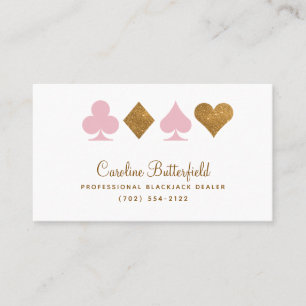 Las Vegas Destiny Gold and Pink Business Card