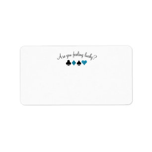 Las Vegas Destiny Wedding Blue Glitter Mail Label