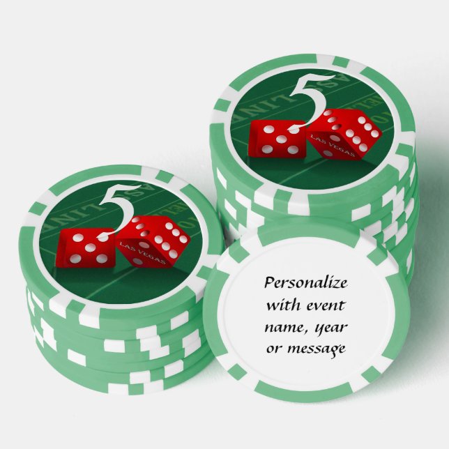 Las Vegas Dice Craps Table Poker Chips (Stack)