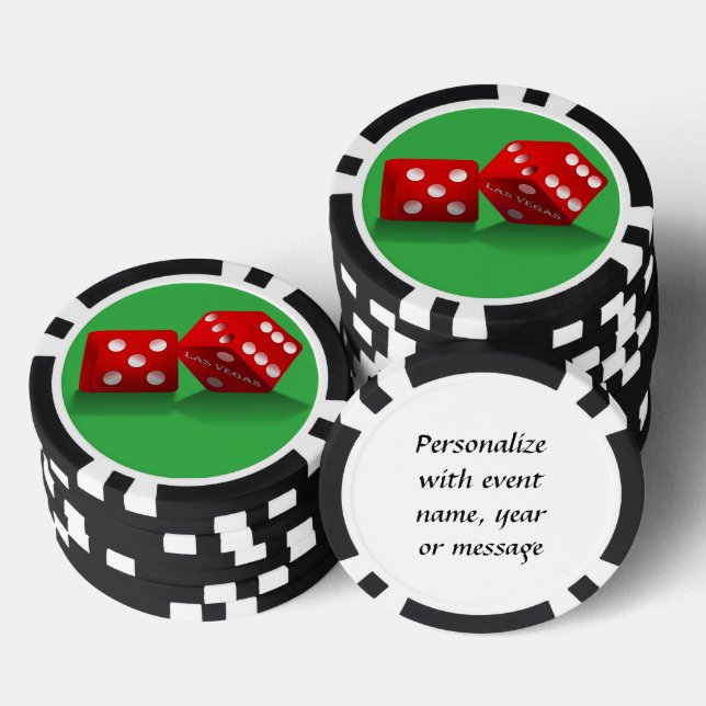 Las Vegas Dice Poker Chips (Stack)