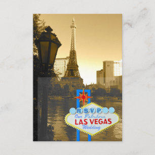 Las Vegas Eiffel Tower Paris Theme RSVP Card