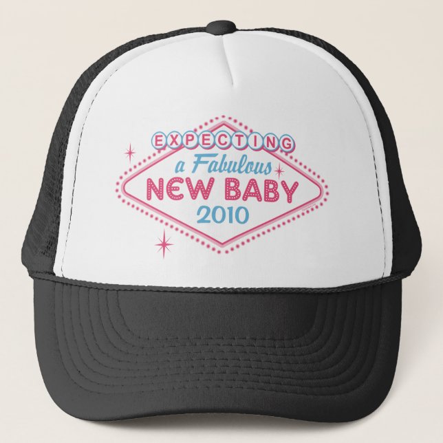 Las Vegas Expecting Custom Year Trucker Hat (Front)
