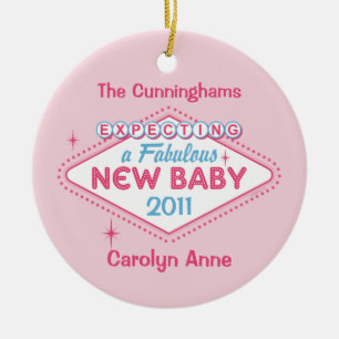 Las Vegas Expecting Personalised Ornament