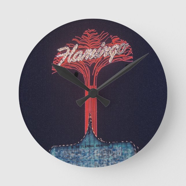 Las Vegas Flamingo Hotel Round Clock (Front)