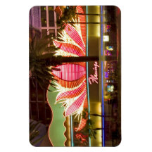 Las Vegas Flamingo @ Night Flexible Magnet